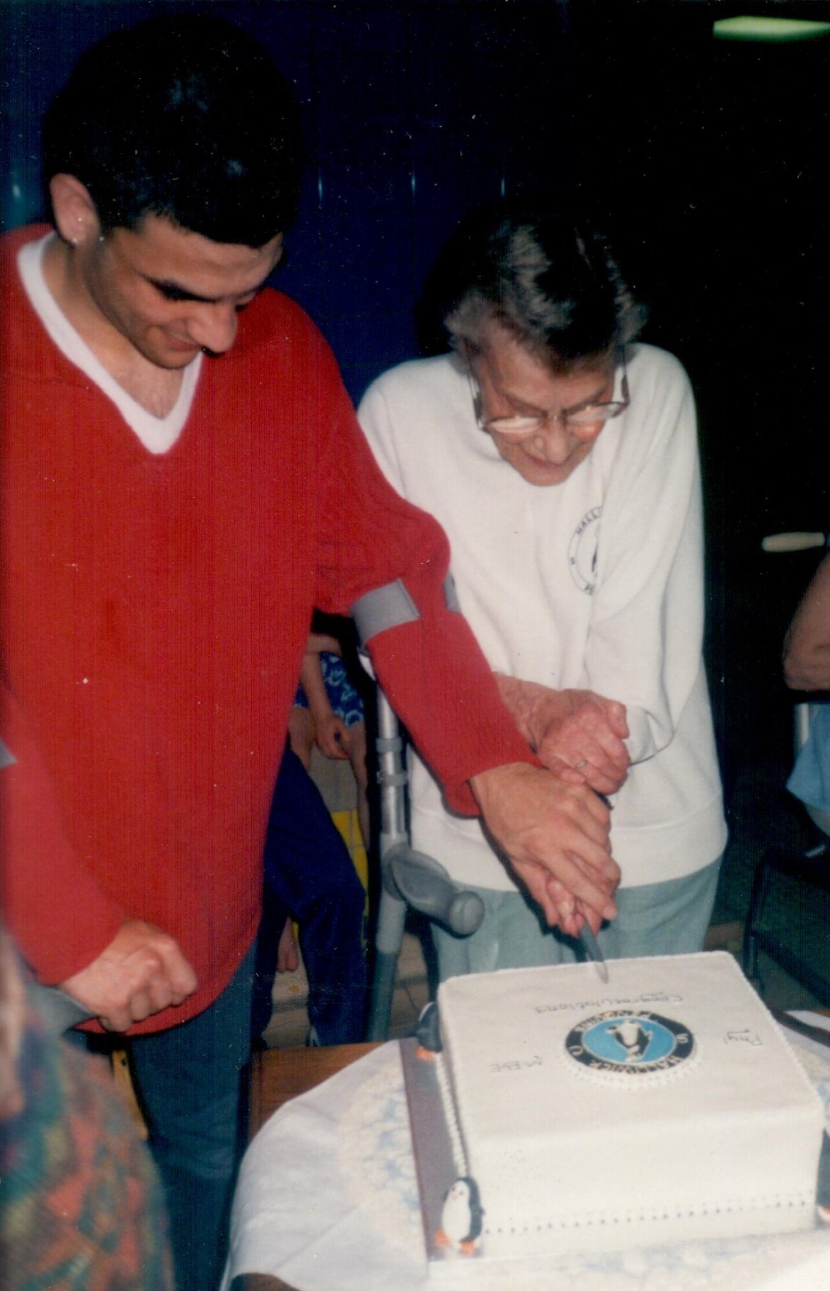 Cutting Cake at Pool (MBE Celebration)