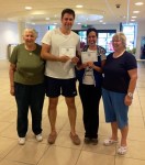 Christina and David with Green Badges