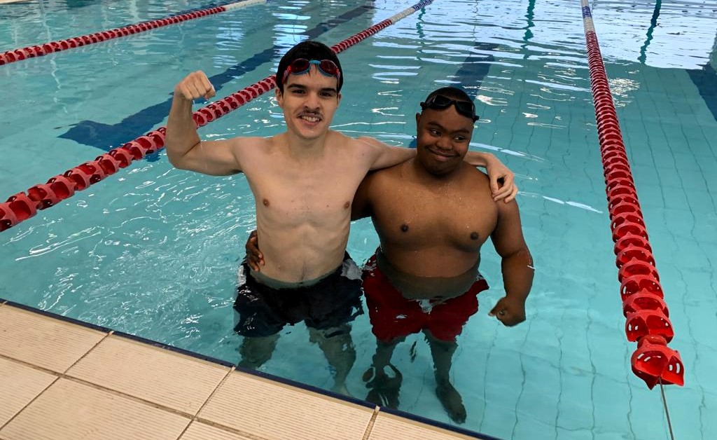 Salas and Giovani at the end of their race